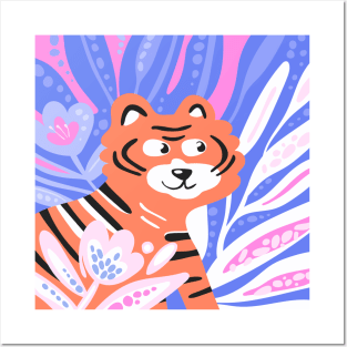 Happy tiger Posters and Art